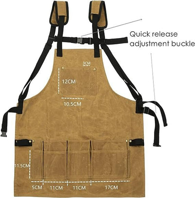 Heavy Duty Hardware Apron With Multiple Pockets Water Resistant