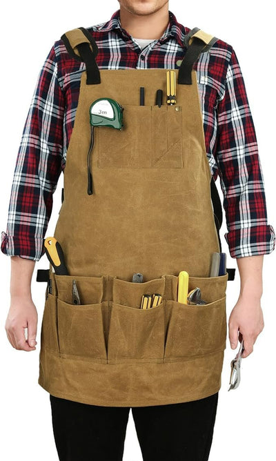Heavy Duty Hardware Apron With Multiple Pockets Water Resistant