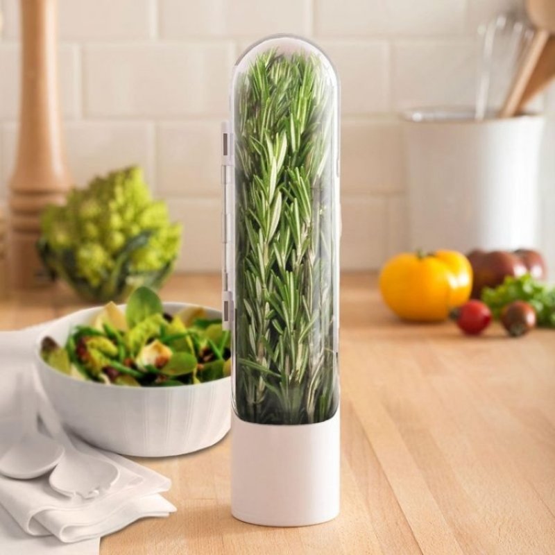Herb Keeper Pod Fresh Herb Storage Container For Longer Freshness