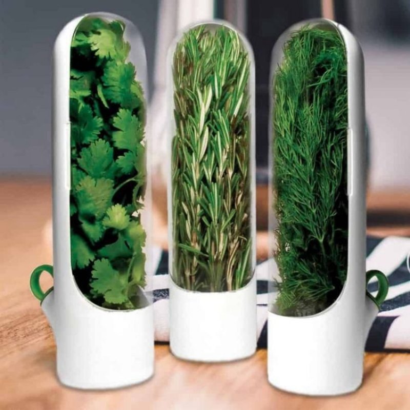 Herb Keeper Pod Fresh Herb Storage Container For Longer Freshness
