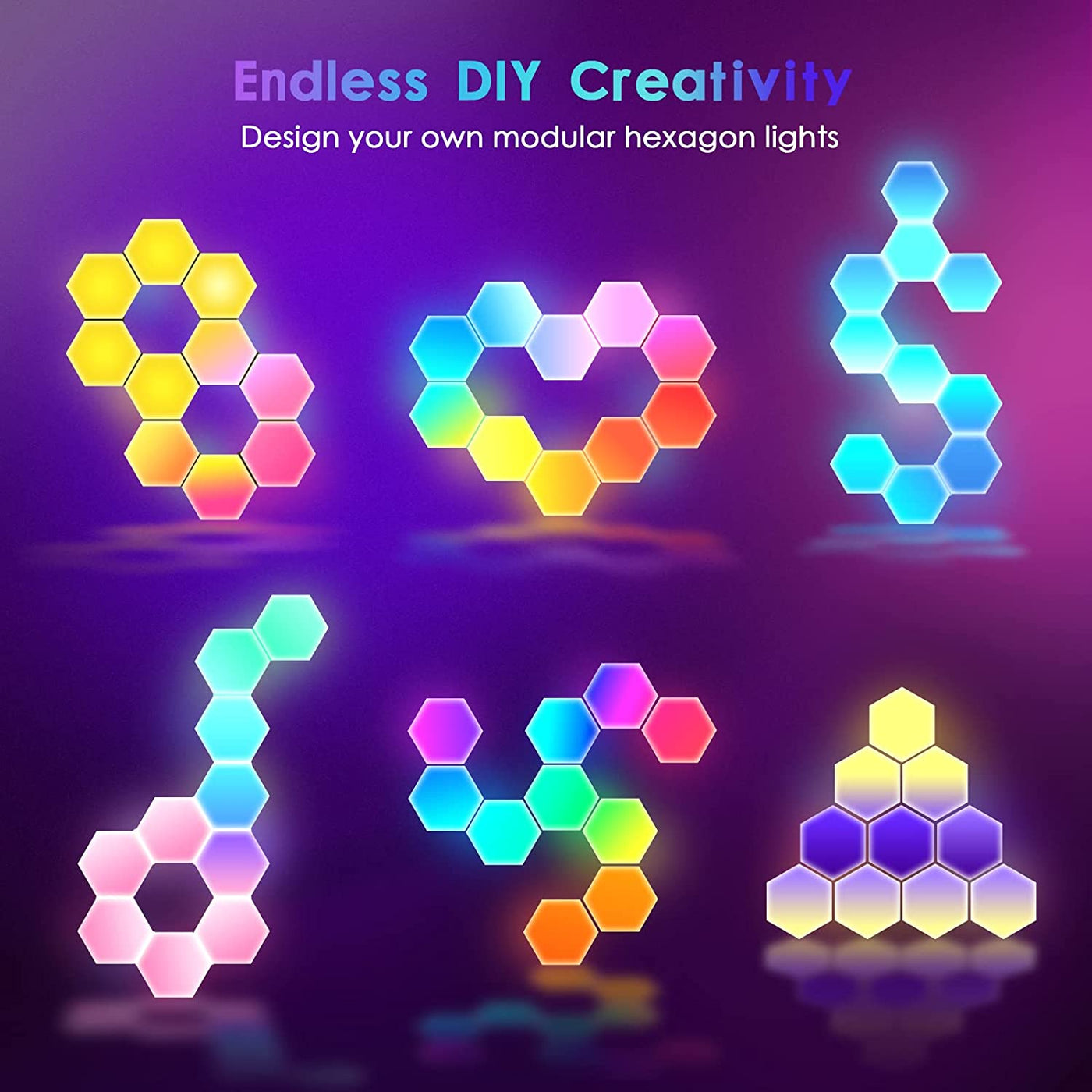Hexagon Wall Lights Modern LED Geometric Lighting Fixtures