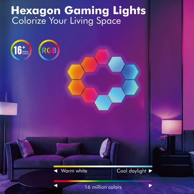Hexagon Wall Lights Modern LED Geometric Lighting Fixtures