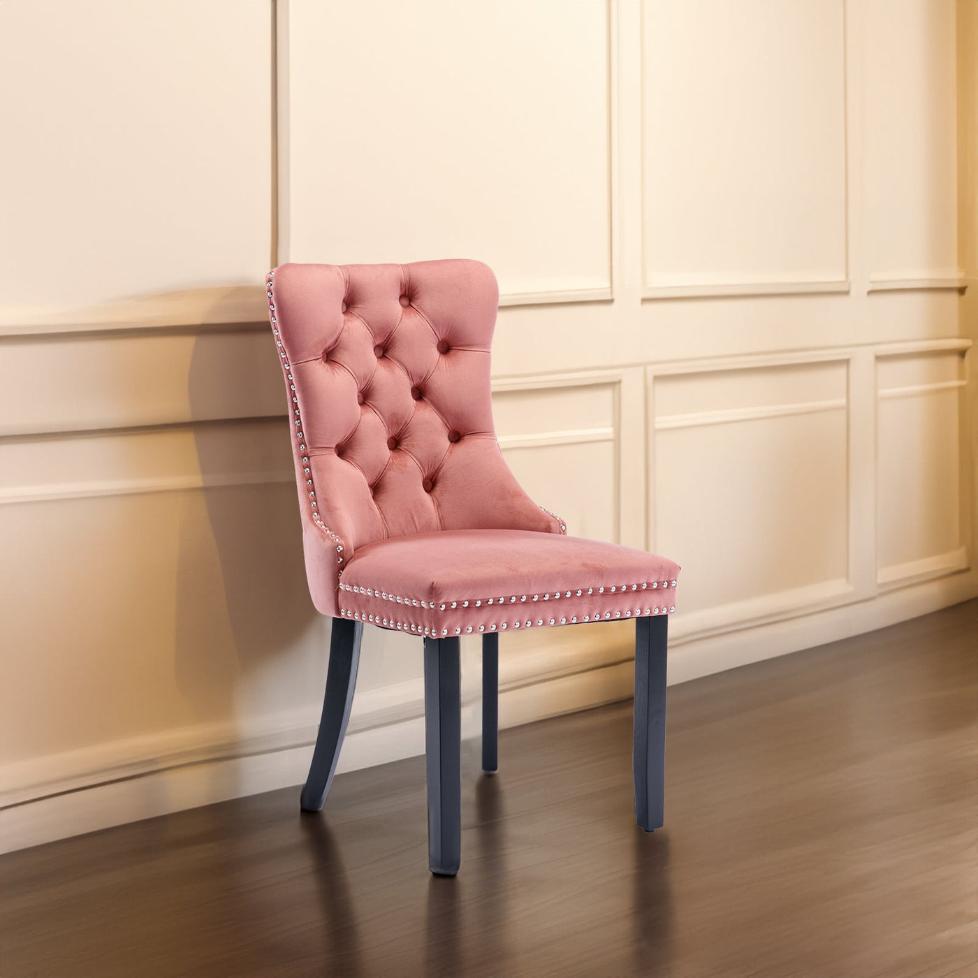 Velvet Dining Chair With Elegant Tufted Design For Dining Room