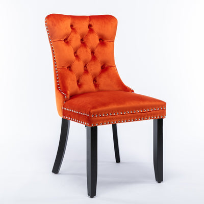 Velvet Dining Chair With Elegant Tufted Design For Dining Room