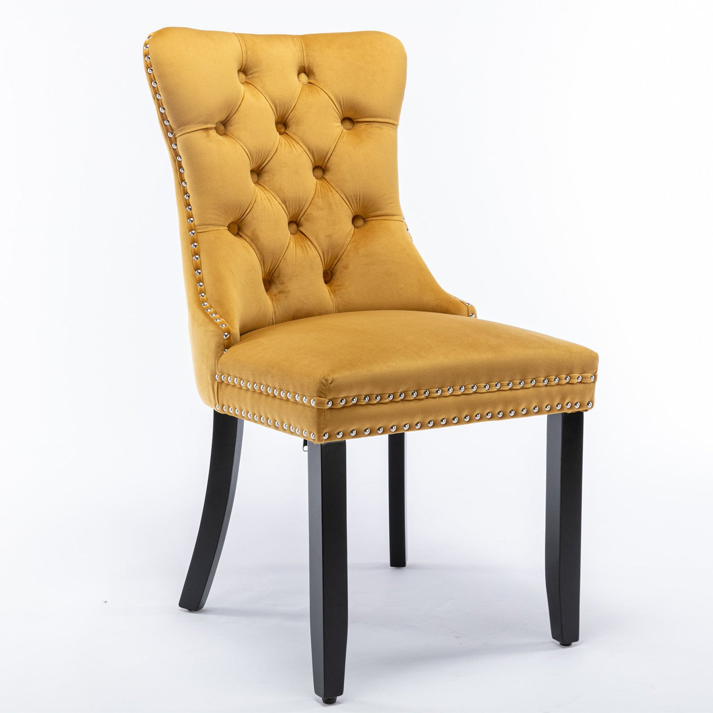 Velvet Dining Chair With Elegant Tufted Design For Dining Room
