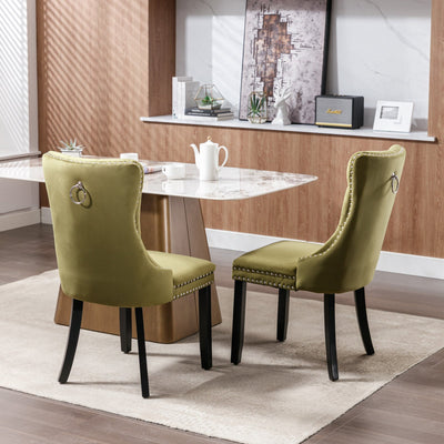 Velvet Dining Chair With Elegant Tufted Design For Dining Room