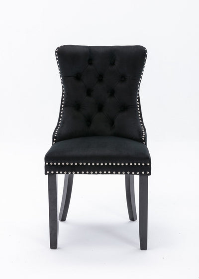 Velvet Dining Chair With Elegant Tufted Design For Dining Room