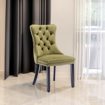 Velvet Dining Chair With Elegant Tufted Design For Dining Room