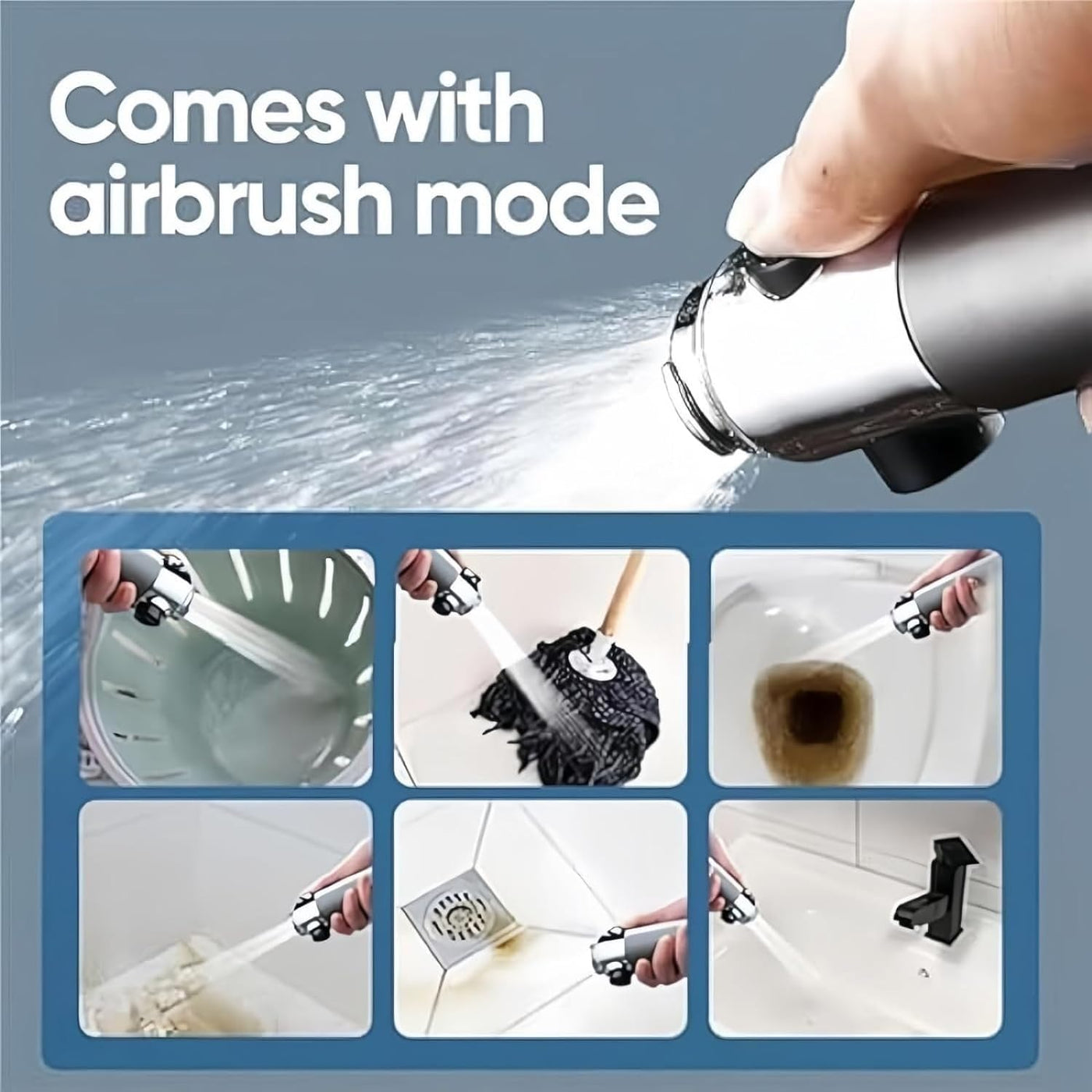 High Pressure Massage Shower Head Handheld Three Spray Mode With Filters