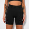 High-Waisted Yoga Shorts For Women Seamless Ribbed Workout Leggings