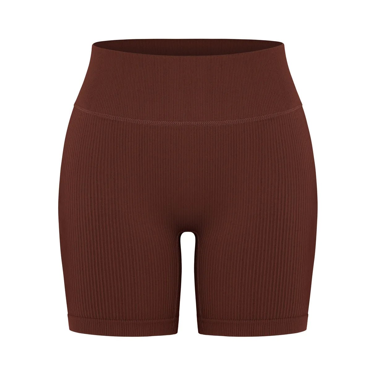 High-Waisted Yoga Shorts For Women Seamless Ribbed Workout Leggings
