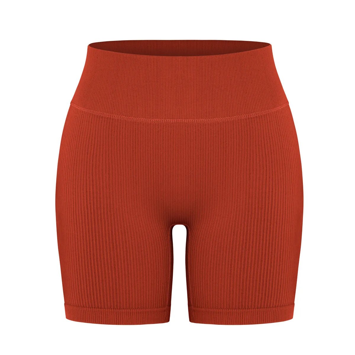 High-Waisted Yoga Shorts For Women Seamless Ribbed Workout Leggings