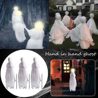 Holding Hands Halloween Ghost Decoration Garden Stakes Creepy Doll