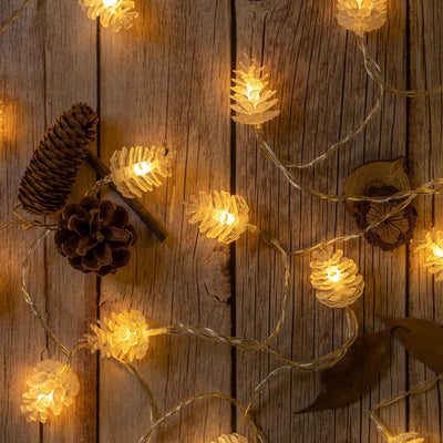 LED Warm Pinecone Lamp Colorful Fairy Light For Christmas Holiday Decor