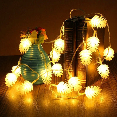 LED Warm Pinecone Lamp Colorful Fairy Light For Christmas Holiday Decor