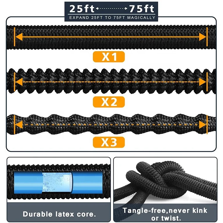Expandable Garden Hose For Outdoor Watering And Gardening Tasks