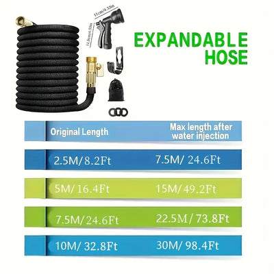 Expandable Garden Hose For Outdoor Watering And Gardening Tasks