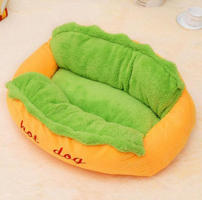 Hot Dog Pet Bed Soft Removable Indoor Lounger For Small Large Dogs