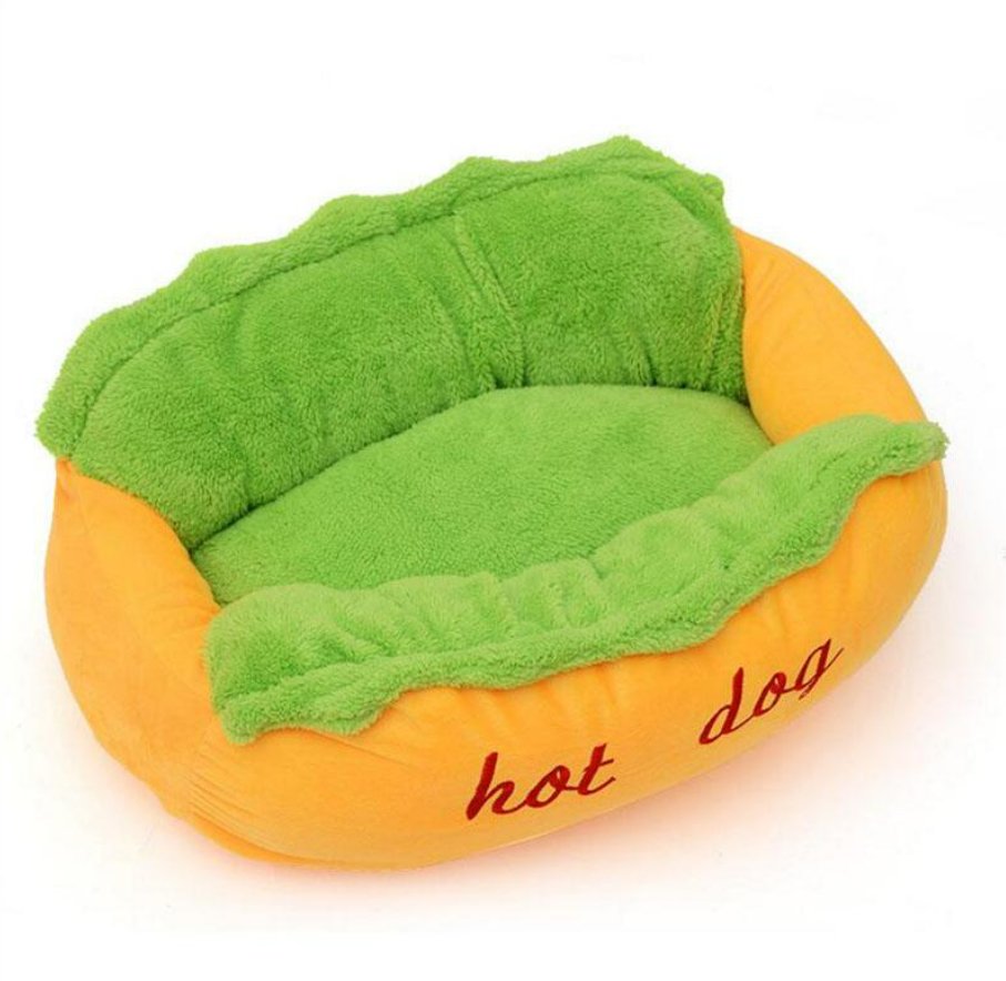 Hot Dog Pet Bed Soft Removable Indoor Lounger For Small Large Dogs