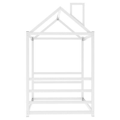 House Platform Bed With Roof And Chimney Kids Design