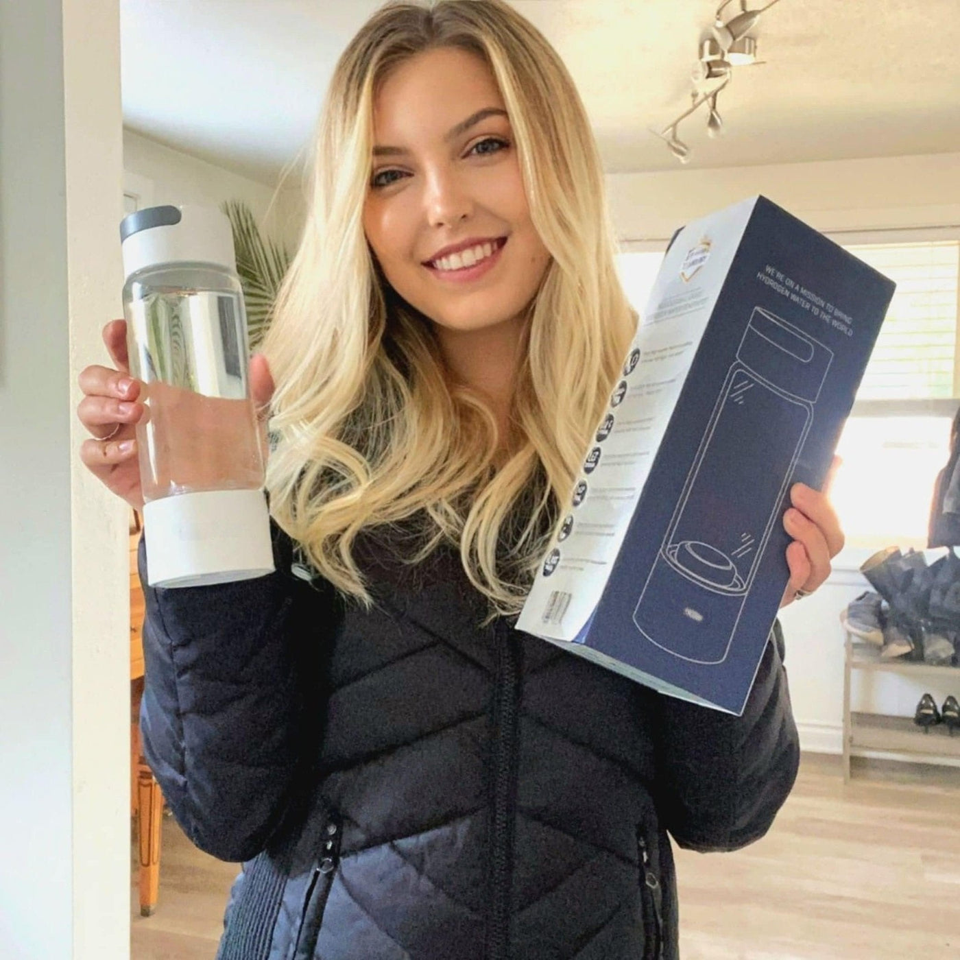 Hydrogen-rich Water Bottle With DuPont SPE PEM Dual Chamber Ionizer