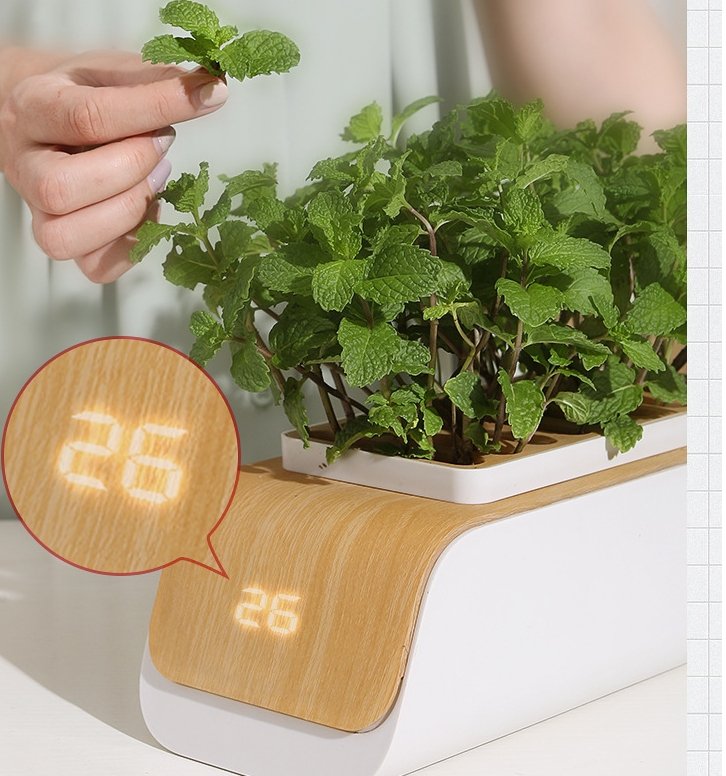 Hydroponic Flower Pot LED Indoor Plant Grow Container For Home Garden