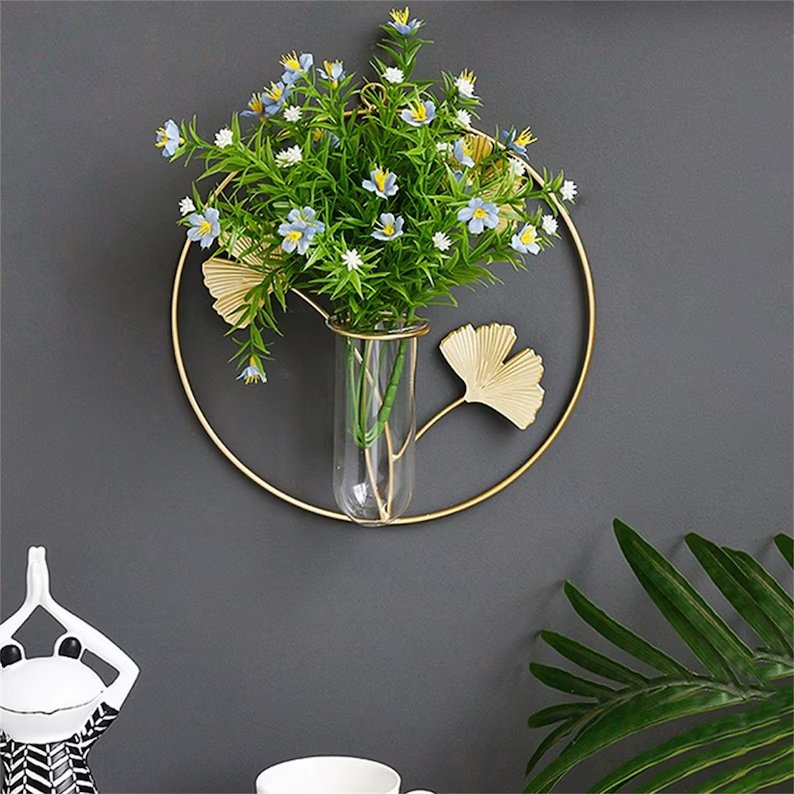 Hydroponic Wall Vase Plant Holder For Flower Arrangement Decor