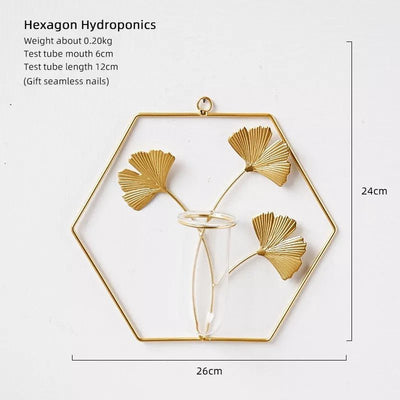 Hydroponic Wall Vase Plant Holder For Flower Arrangement Decor