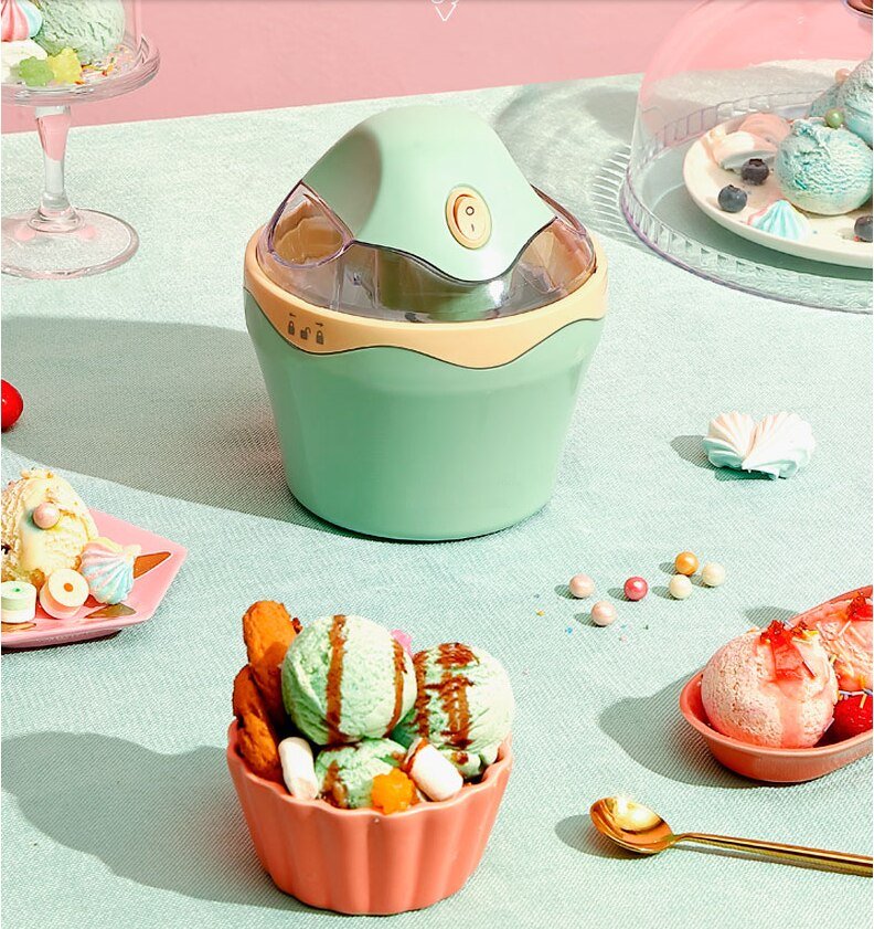 Ice Cream Maker Machine 500ml One-Touch Home Kitchen Dessert Maker