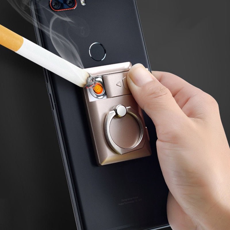 Multi-purpose Phone Bracket Ring Lighter For Mobile Devices