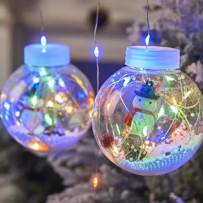 Christmas LED Wishing Ball String Lights Set Of 10 Decorative Balls