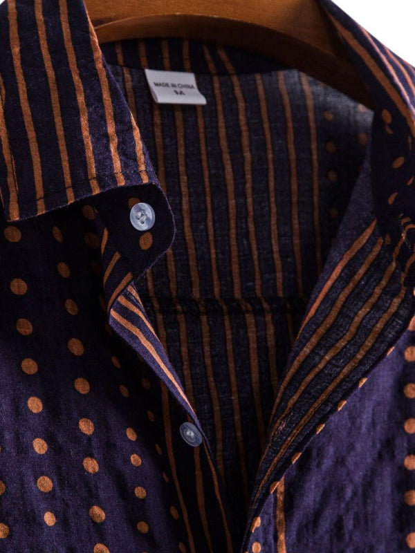 Men's Casual Floral Shirt Short Sleeve Summer Vacation Style