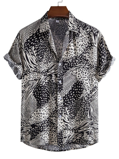 Men's Casual Floral Shirt Short Sleeve Summer Vacation Style