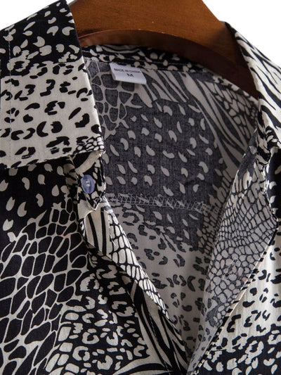 Men's Casual Floral Shirt Short Sleeve Summer Vacation Style