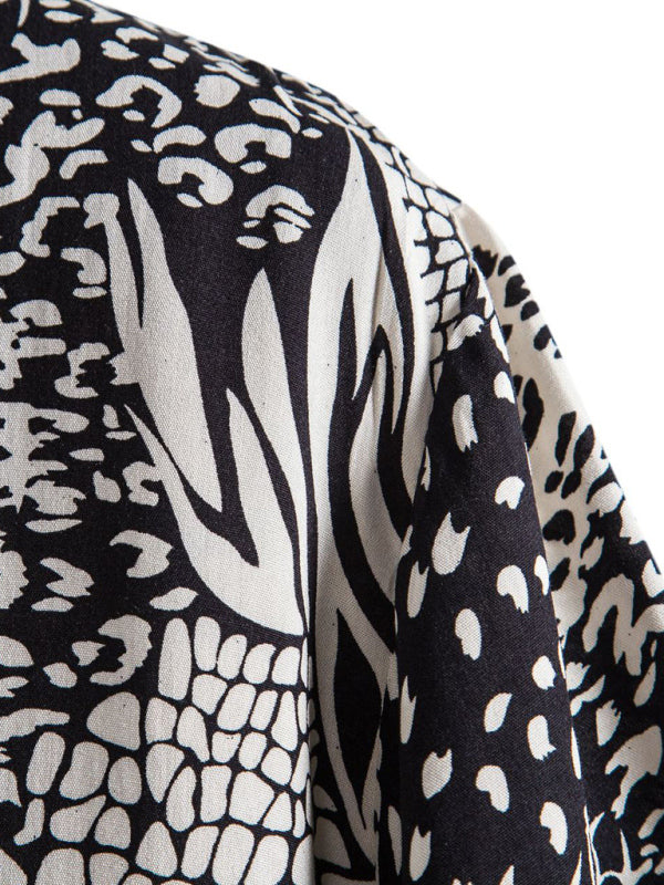 Men's Casual Floral Shirt Short Sleeve Summer Vacation Style