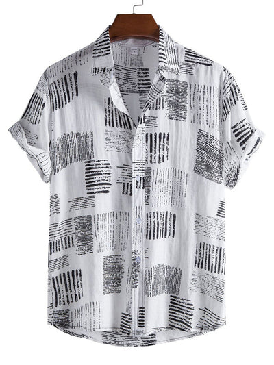 Men's Casual Floral Shirt Short Sleeve Summer Vacation Style