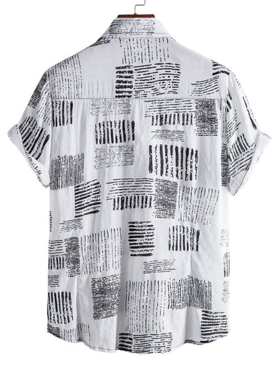 Men's Casual Floral Shirt Short Sleeve Summer Vacation Style