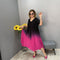 Italy Casual Tie Dye Long Dress Elegant Summer Outfit