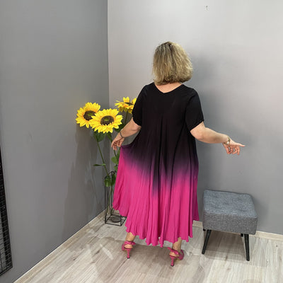 Italy Casual Tie Dye Long Dress Elegant Summer Outfit