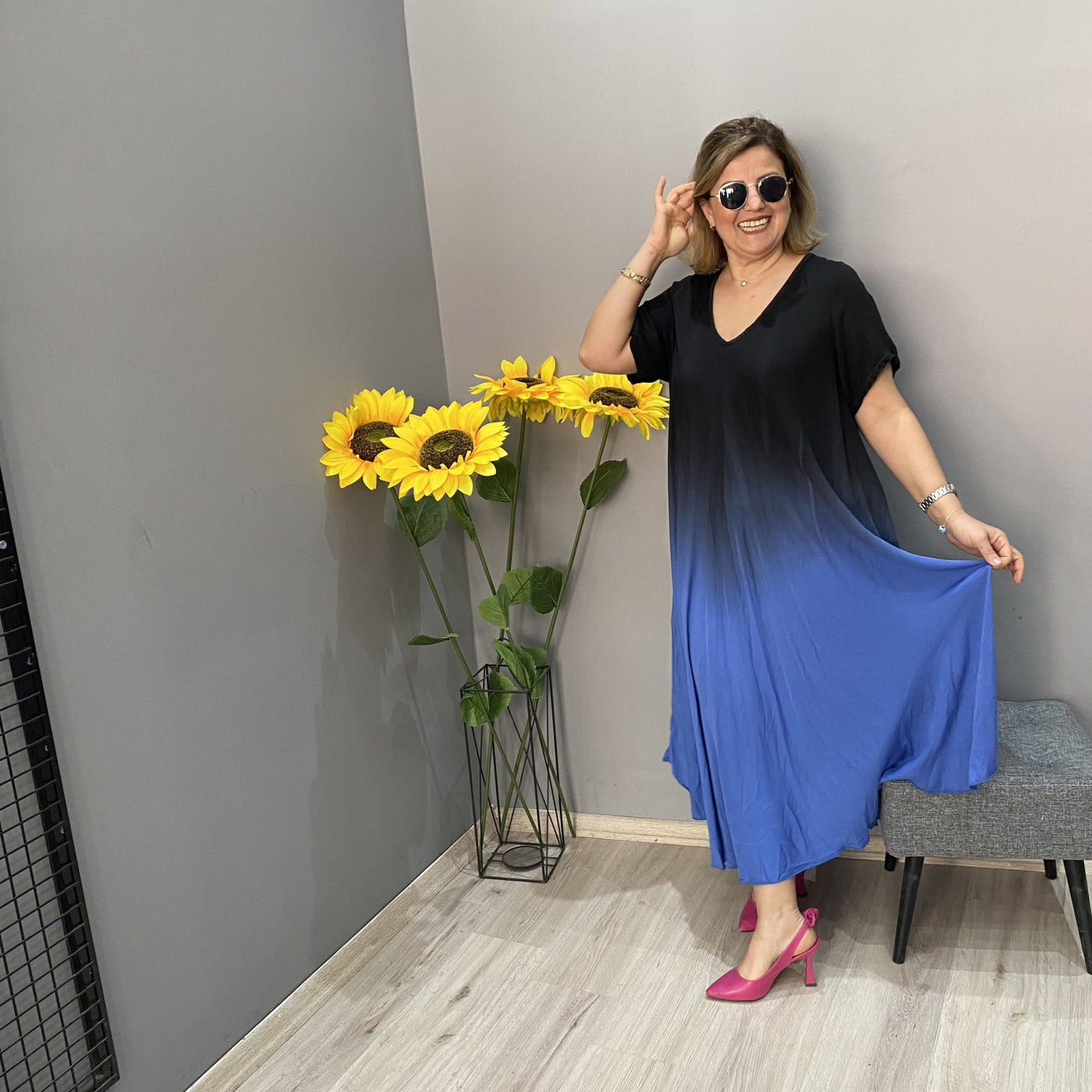 Italy Casual Tie Dye Long Dress Elegant Summer Outfit