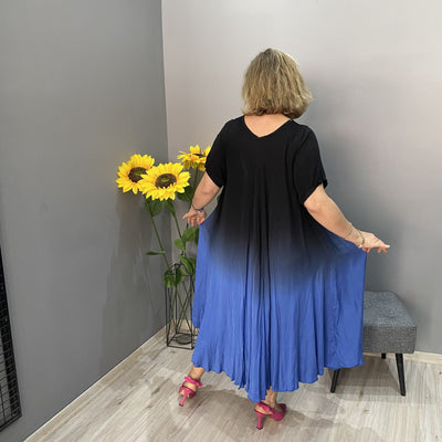 Italy Casual Tie Dye Long Dress Elegant Summer Outfit