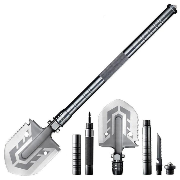 Survival Shovel Set With Durable High Carbon Steel Camping Tool