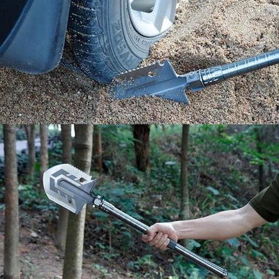 Survival Shovel Set With Durable High Carbon Steel Camping Tool