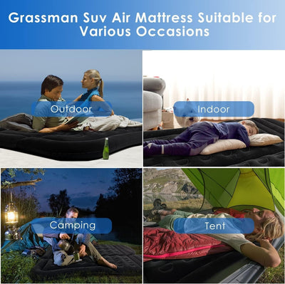 Inflatable Car Mattress With Air Pump For SUV Truck Travel Camping