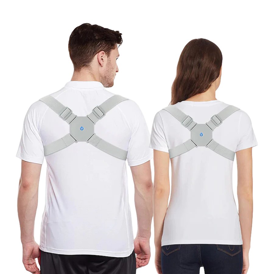 Intelligent Vibrating Posture Trainer Adjustable Upper Back Brace Corrector
