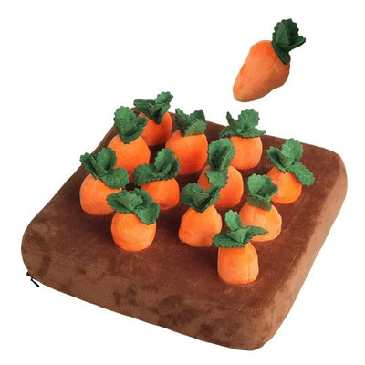 Interactive Carrot Snuffle Mat For Dogs Plush Toy For Mental Stimulation