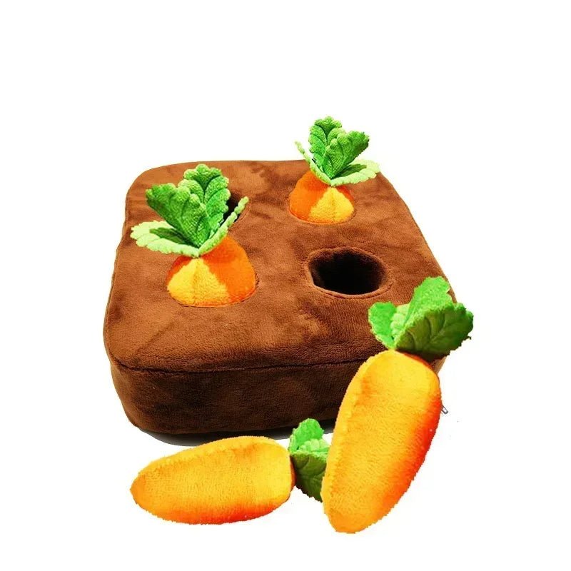 Interactive Carrot Snuffle Mat For Dogs Plush Toy For Mental Stimulation