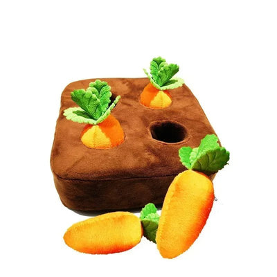 Interactive Carrot Snuffle Mat For Dogs Plush Toy For Mental Stimulation