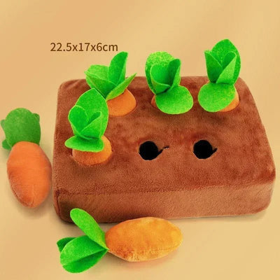 Interactive Carrot Snuffle Mat For Dogs Plush Toy For Mental Stimulation