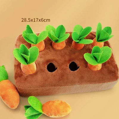 Interactive Carrot Snuffle Mat For Dogs Plush Toy For Mental Stimulation